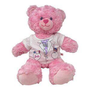 Barbie Vet Build-A-Bear Pink Teddy Bear stuffed Animal Plush Toy